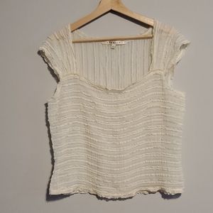 STUDIO M Sheer ruffled top